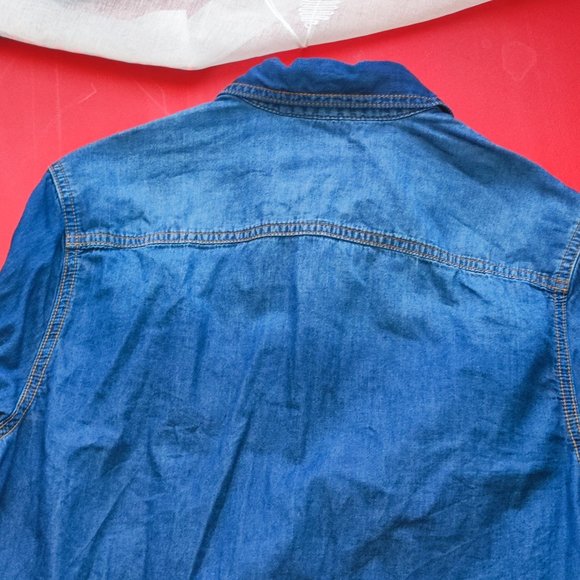 Warehouse One denim button down shirt men's size XS - Picture 4 of 6
